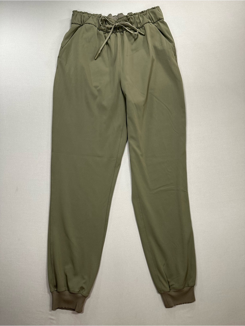 Lululemon Stretch High Rise Joggers, Ribbed Cuffs, Elastic Waist - Women 6